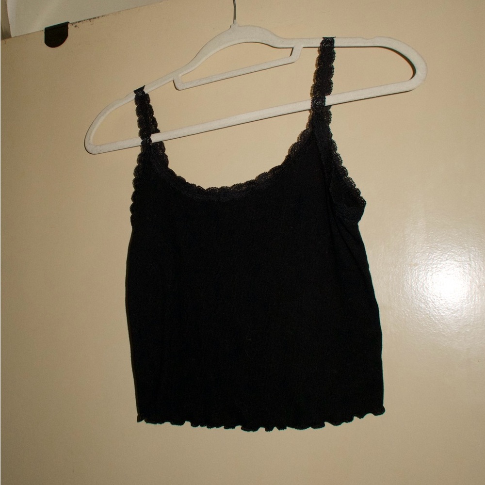 Colsie Black Lace Trim Camisole